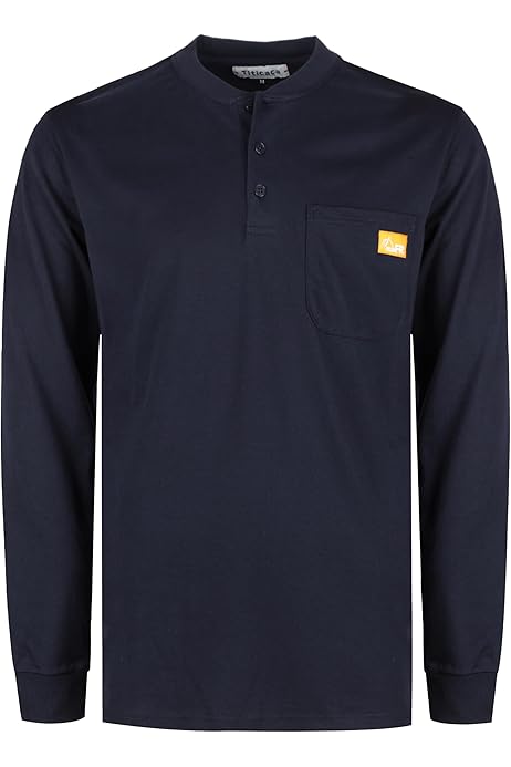 Pearl Snap BOCOMAL FR Shirts For Men Crew Neck Long Sleeve