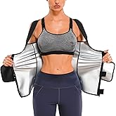 TrainingGirl Women Sweat Vest Waist Trainer Trimmer Belt Weight Loss Hot Sauna Suit Zipper Workout Tank Tops Slim Body Shaper