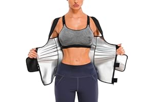 Ursexyly Women Sweat Vest Waist Trainer Trimmer Belt Weight Loss Hot Sauna Suit Zipper Workout Gym Tank Tops Slim Body Shaper