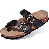 COZYNEST STEP IN STRESS OUT Adjustable Slide Sandals for Women and Men Cork Footed Arch Supported for Summer Indoor and Outdoor