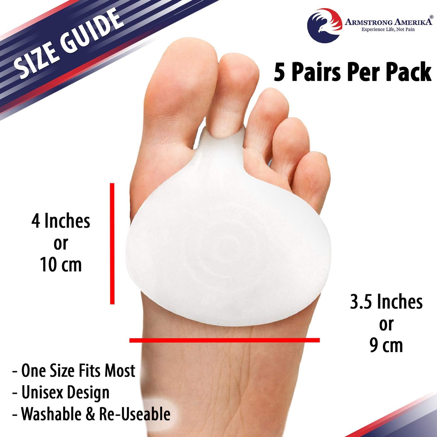 Metatarsal Ball of Foot Cushions – Gel Metatarsal Foot Pads for Women or Men’s Metatarsalgia Pain Relief. Orthotics Metarsal Support Pad with Toe Loop to Help Sesamoiditis & Mortons Neuroma (5 Pairs): Health & Personal Care