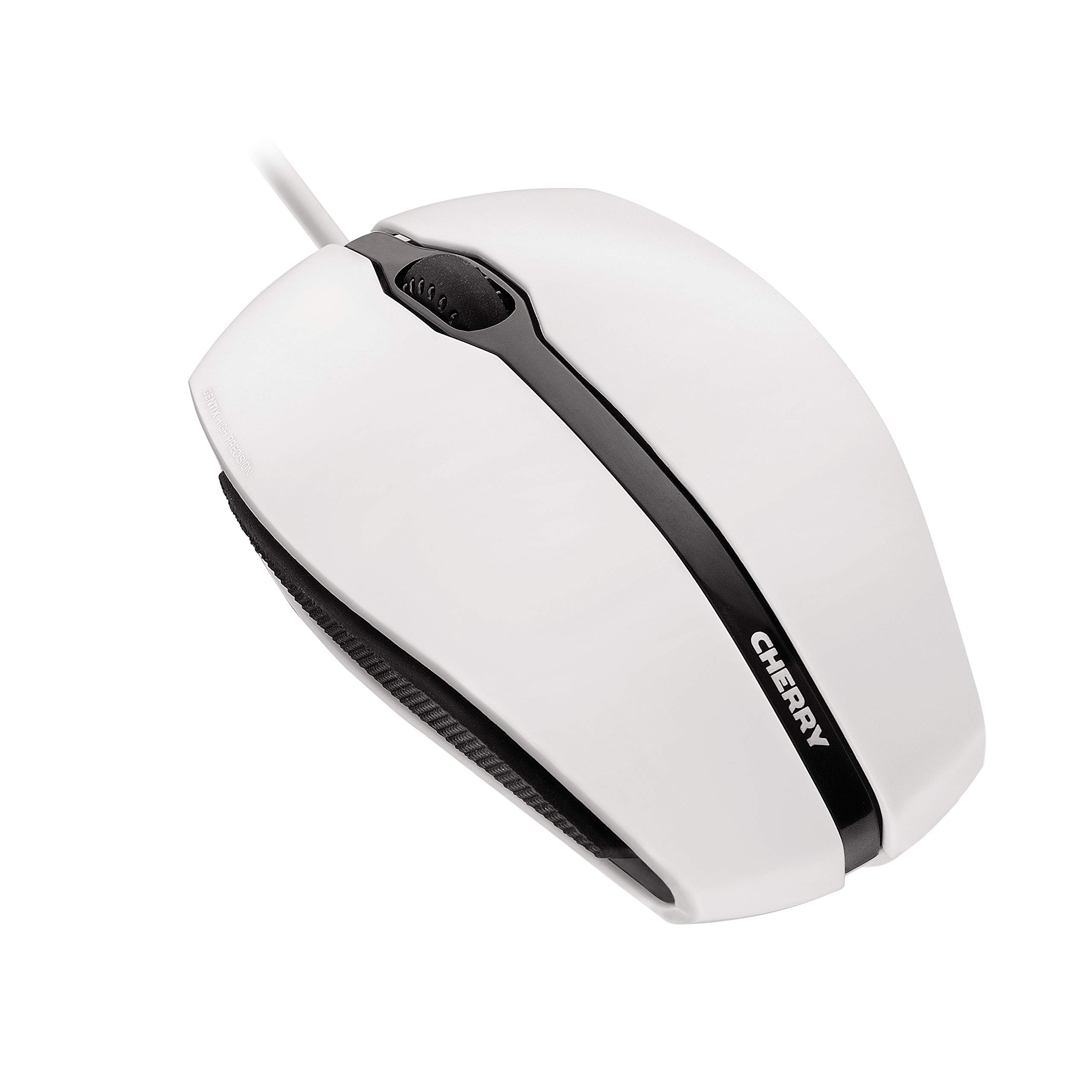 CHERRY GENTIX CORDED, Wired Mouse, Precise Scroll Wheel, Optical Sensor, Symmetrical Design for Left and Right-Handers, Cable 1.8 m, USB 2.0 White-Grey
