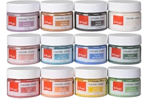 Pasler Ceramic Stains, 60g Each Color, Pigments Powder for Making underglaze, Pottery Glaze, Ceramic Glaze or Mixing with Sli