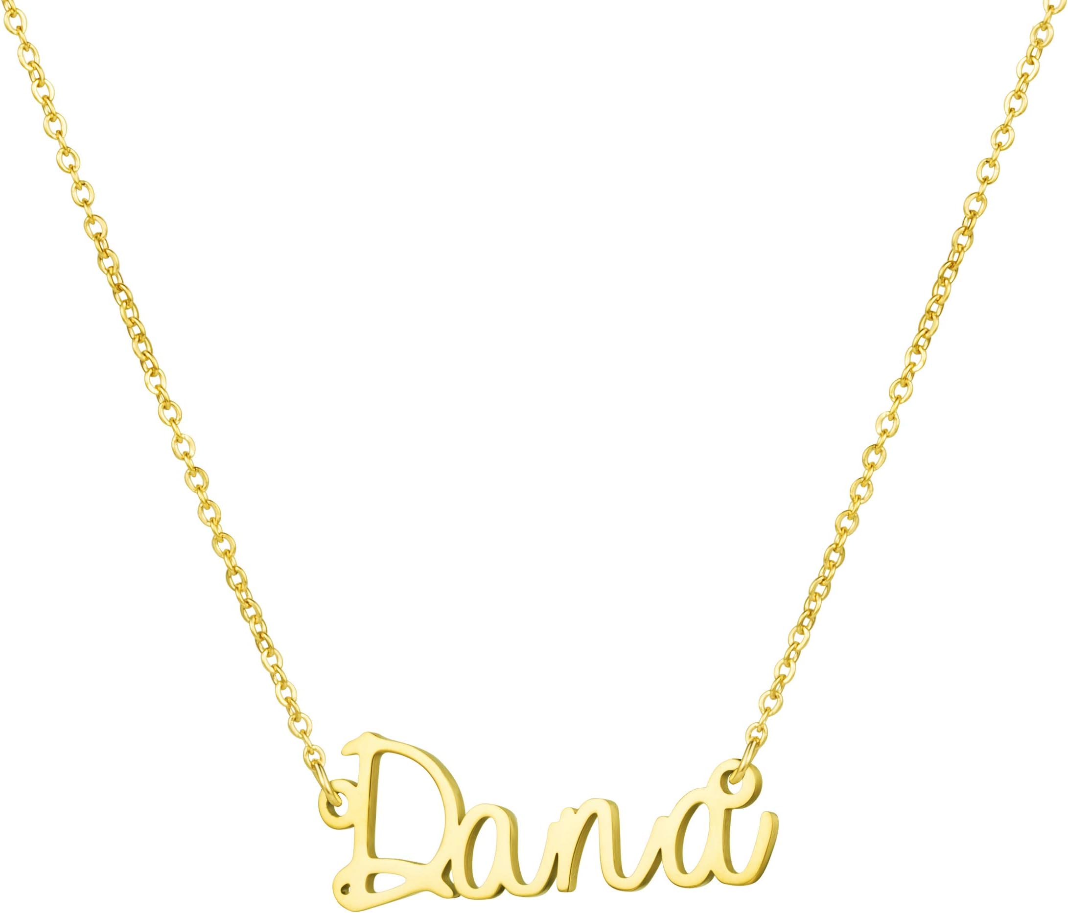 Awegift Personalized Name Necklace 18K Gold Plated New Mom Bridesmaid Gift Jewelry for Women