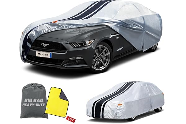 [2026 Upgrade] Heavy Duty Car Cover Custom Fit for Ford Mustang/Shelby (1964-2026)/Chevrolet Chevy Camaro (2010-2026) Waterpr