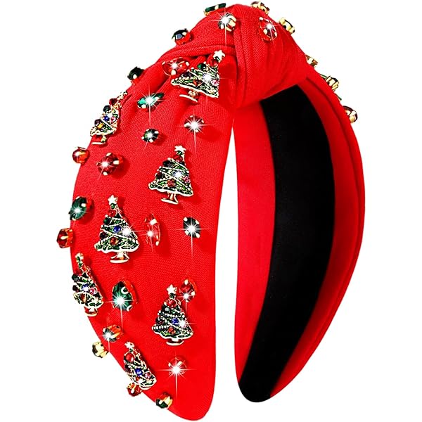 クリスマスセール　Crystal Velour Ribbon Headband Amazon.com : HZEYN Christmas Headband Gift Wrap Padded