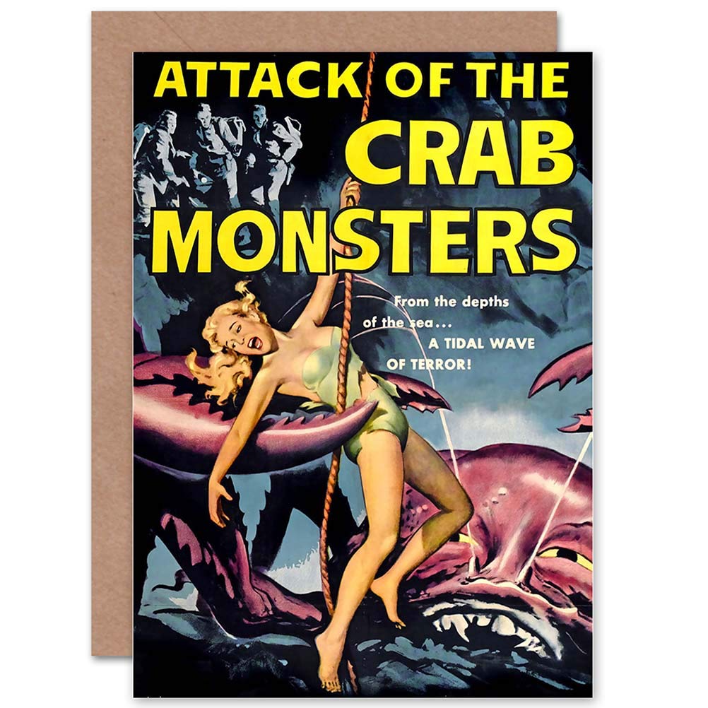 Wee Blue Coo MOVIE FILM ATTACK CRAB MONSTERS SCI FI MONSTER HORROR GREETINGS CARD