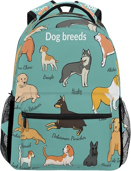 Zzkko Dessin Animé Chien Chiot Sacs à Dos College School