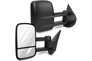 ANPART Towing Mirrors Fit for 2008-2013 For Chevy For Silverado For GMC For Sierra 1500/2500 HD/3500 Tow Mirrors With A Pair LH and RH Side Manual Regulation No Heating No Turn Signal Lamp