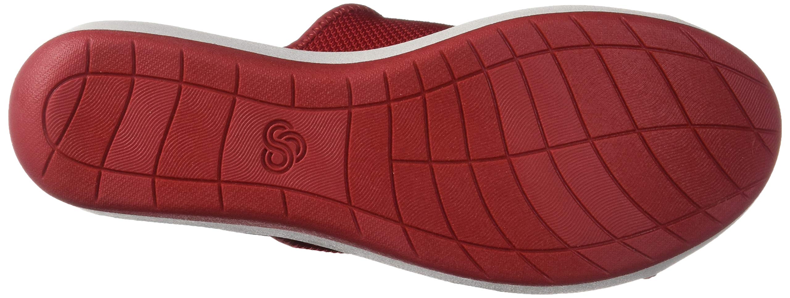 Clarks Women's Step Cali Bay Sandal, red Textile Knit, 090 W US - Image 4
