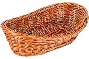 3 Sizes Fruit Basket Food Serving Holders Wicker Woven Bread for Vegetables Home Kitchen Restaurant Outdoor