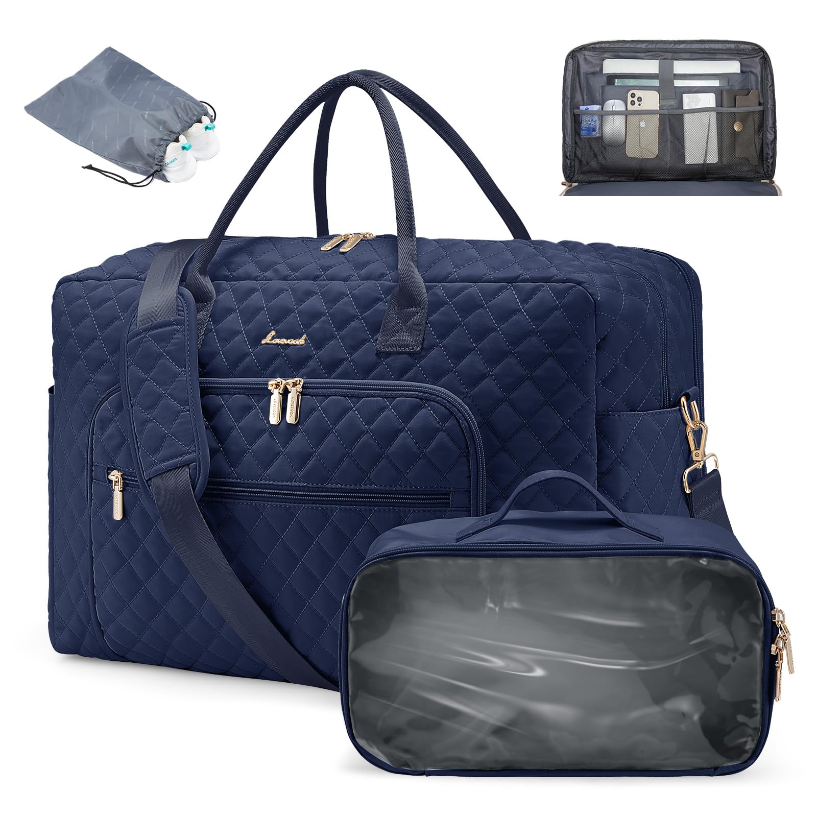 Photo 1 of LOVEVOOK Travel Duffle Bag, Weekender Bag for Women with Professional Laptop Compartment Carry on Overnight Case with Toiletries Kit Wet Pocket for Business Travel, Hospital bag for Labor and Delivery