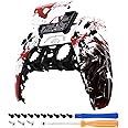 eXtremeRate Blood Zombie Touchpad Front Top Shell Compatible with ps5 Controller BDM-010 020 030 040 050, DIY Replacement Shell Custom Touch Pad Cover Compatible with ps5 Controller