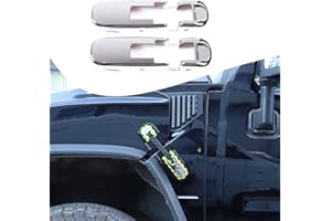 Lcojicep for Hummer H2 2003-2009 Hood Latch Lock Trim Cover, Left and Right Hood Side Hinge Exterior Accessories(4PCS) (Bright Light)