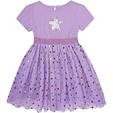 DaniChins Girls Tutu Dress Layered Tulle Sparkle Dress for Girls