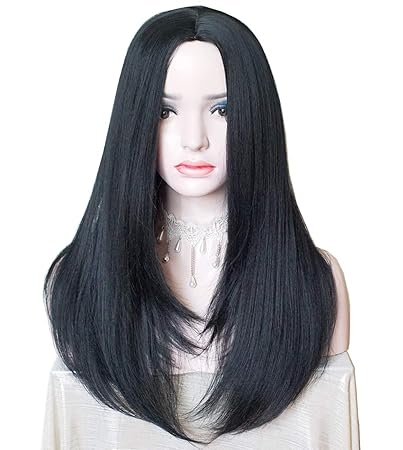 Wigbuy Black Yaki Straight Natural Black Hair Wigs Heat Resistant