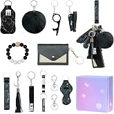 Jsngbse Keychain Set for Women,Keychains for Women Accessories,Keychain Kit | Bracelet Keychains for Womens, Wristlet Keychains Accessories with Card Holder, Whistle, Wristlet Strap