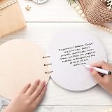 Homirty 35 Pages Wooden Baby Shower Guest Book with Ribbon, Nature Color view 3