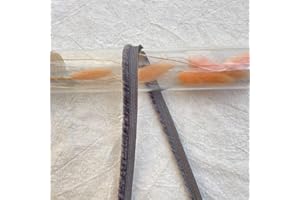 Yalulu 20 Yards Velvet Piping Bias Tape, 10mm Piping Trim with Cord, Lip Cord Trim for Sewing Clothing Upholstery Trimming (Dark Grey)