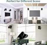 HomeMount Universal Speaker Wall Mount Brackets 2 Pack Black up to 8 lbs view 5
