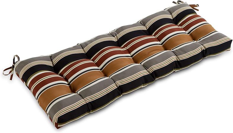 Amazon Com South Pine Porch Am5812 Brick Brick Stripe 51 Inch Outdoor Bench Cushion Garden Outdoor