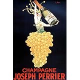 J Stall Joseph Perrier Champagne Vintage Illustration Art Deco Liquor Vintage French Wall Art Nouveau Booze Poster Print Fren