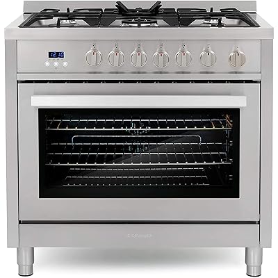 Cosmo 36-Inch Gas Range with 5 Burner Cooktop