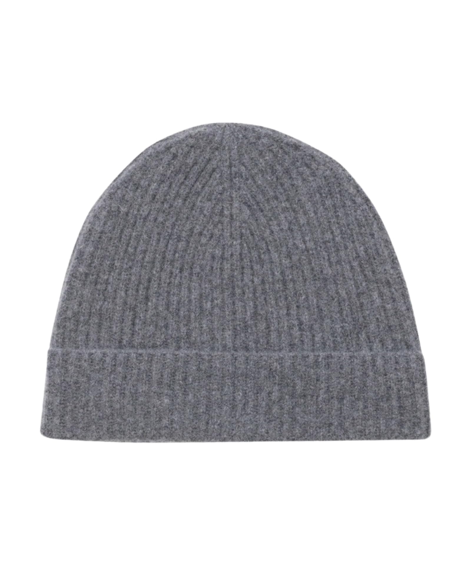 NAADAM Unisex Signature Cashmere Ribbed Beanie,Granite,OS