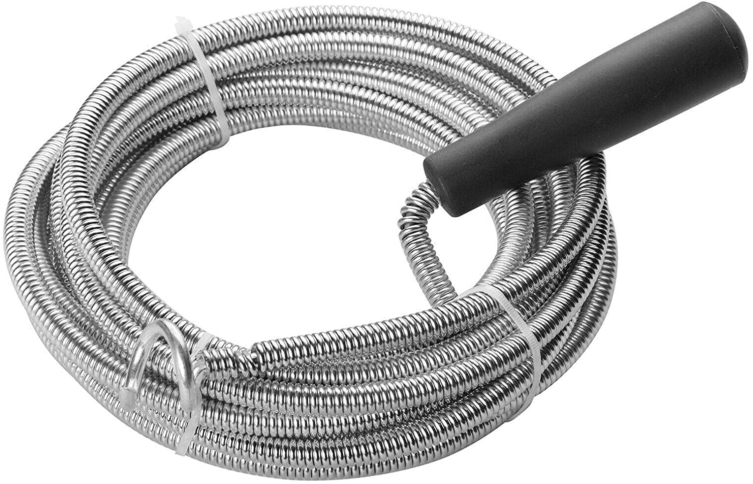 HTUK 5M Metal Drain Auger Plunger Steel Wire Drain Unblocker with Ergonomic Handle