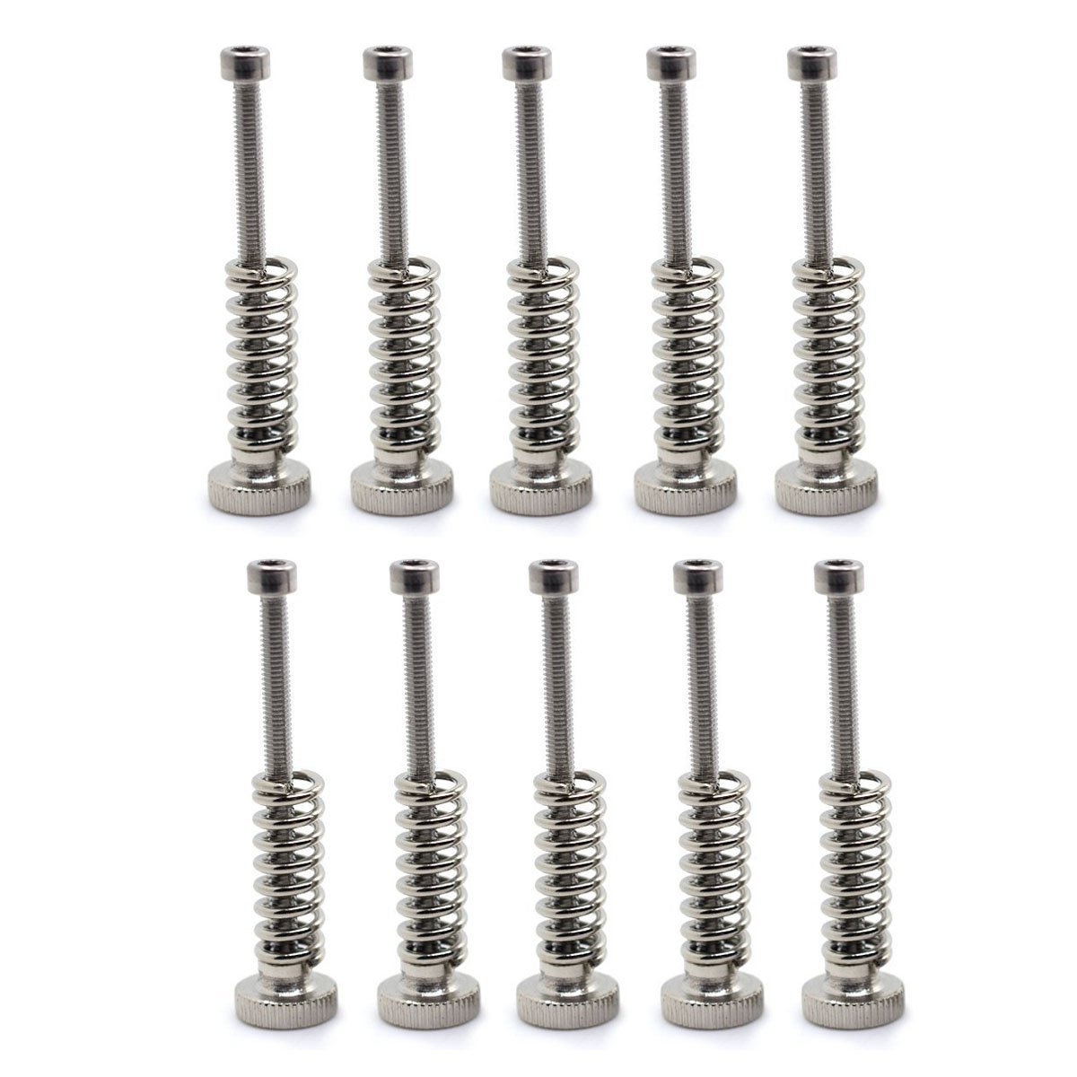 DollaTek 10pcs Leveling Component Suite M3 Screw Leveling Spring Leveling Knob Kit for 3D Printer