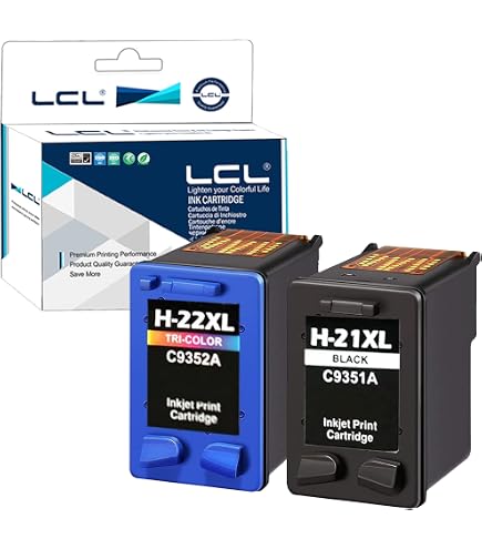 Cartouches D'Encre Compatibles HP 21 Et 22 (XL) - Pour Deskjet F2100, F2120, F2180, F2224, Etc. - Marque Druckfuxx - Neuf