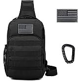 Valinov Tactical Shoulder Bag,Molle Shoulder Backpacks,Military Sling Daypack Backpack with USB Charging port