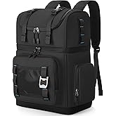 Large 44 Can Dual Compartment Insulated Waterproof Cooler Backpack | 26L Portable Leakproof Ice Chest Backpack for Beach, Picnic, Tailgate, Travel &amp; Fishing,Men &amp; Women