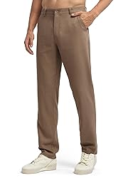 Willit Men's Linen Pants Casual Linen Dress Pants