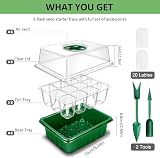 YAUNGEL Seed Trays 6 Pack 72 Cells Propagator with Lids Adjustable Window Black view 6