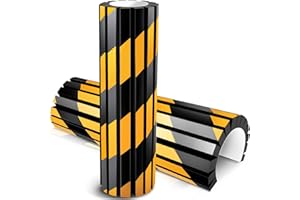 Verdanzia 2Pcs Garage Wall Protector, Reflective Foam Garage Bumpers for Parking Car, Wall Column Corner Guard Garage Wall Bumper, Garage Pole Protector Padding for Parking Lot (Yellow)