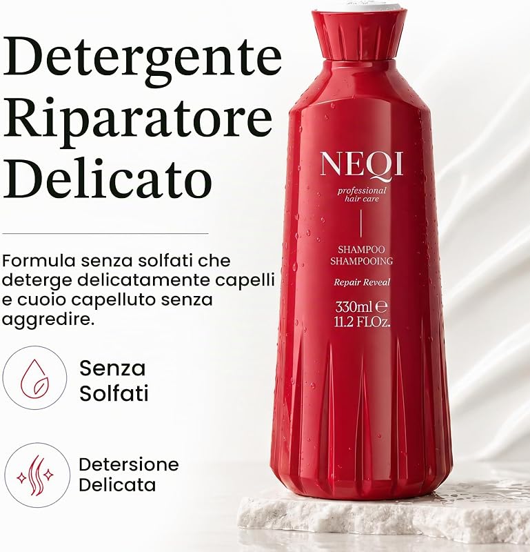 Shampoo senza Solfati Capelli Danneggiati Colorati Cheratina Vegano — foto 2 di 8