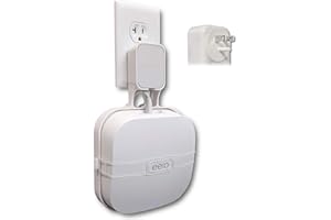 MOUNT GENIE The eero Pro Genie for eero Pro 6E and eero Pro 6 Wall Mount Outlet Holder Stand (1-Pack) | Lowest Profile | Open Access | Multiple Install Options | Reinforced Support | Horizontal Outlets