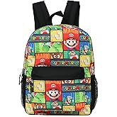 Super Mario 16" Allover Print Character School Backpack