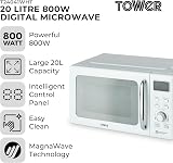 Tower 800W 20L Microwave with MagnaWave Technology White Chrome T24041WHT view 2