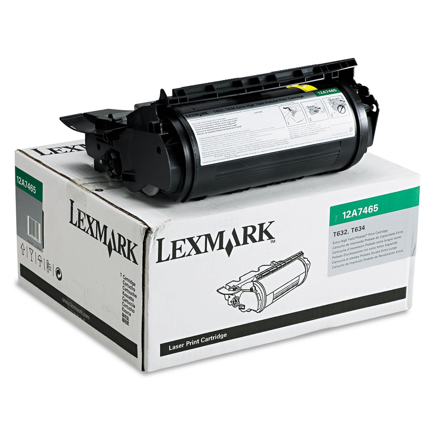 Lexmark black laser toner cartridge T632 T632N T632DTN T632DTNF T632TN T634 T634TN T634N T634DTN T634DTNF 12A7465