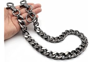 newtro Heavy Duty Wallet Chain Men Women Boy Girl, Biker Motorcycle Pants Jean Punk Goth Key Chain Black Gold Silver TH