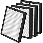 Derdfy 4 Packs Clearair-a5 Replacement Filter for Vewior A5 ClearAir-A5 Home Air Purifi-er, 3-in-1 Filter of Main Filter, Activated Carbon Filters and Nylon Pre-Filter