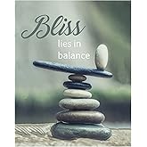 AMERICAN LUXURY GIFTS Bliss Lies in Balance - Boho Inspirational Wall Art for Living Room, Bedroom & Office - 8x10 Unframed Print