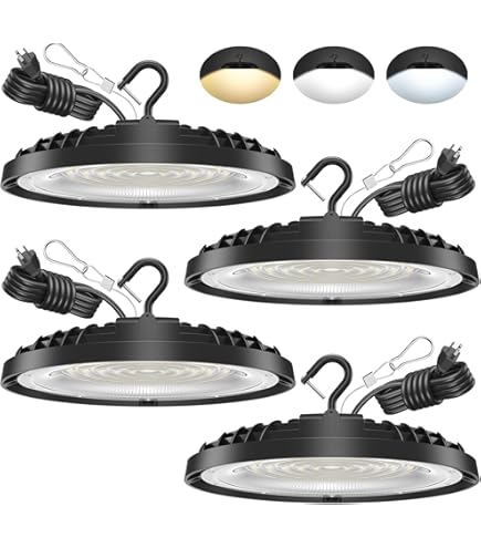 Q QINGCHEN LED High Bay Light 100W 4000K Natural White,0-10V