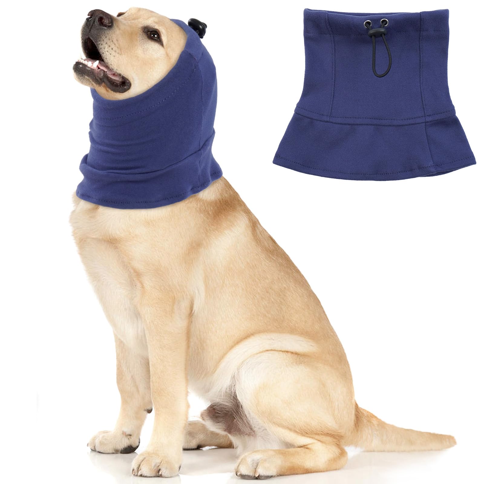 Hjyokuso Dog Snood, Dog Ear Covers For Bath Drying, Grooming, Noise Anxiety Relief, Dog Ear Protectors, Dog Cat Calming Hood, Dog Ear Muffs For Fireworks, Soft Breathable Dog Neck And Ear Warmer