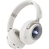 Monster Persona 4th ANC Active Noise Canceling Headphones, Wireless Bluetooth Over-Ear Headphones with 3 EQ Modes, and 70H Playtime, Bluetooth 6.0, Deep Bass, Foldable Comfort Design for Travel, White