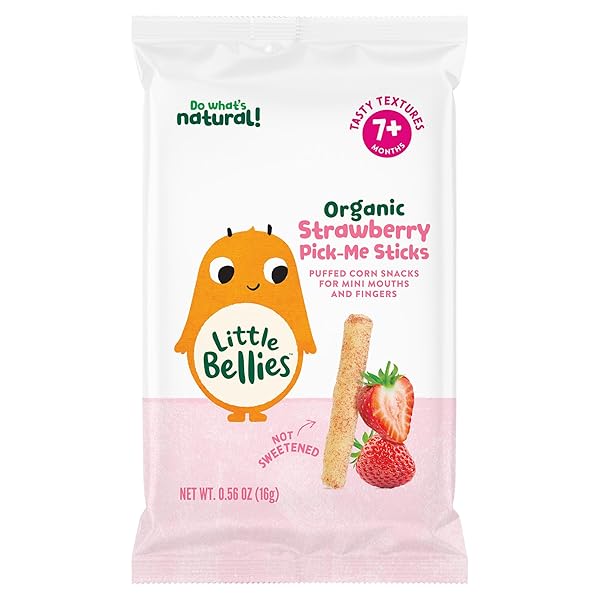 LITTLE BELLIES, PICK ME STICKS ORGANIC STRAWBERRY, 0.56 OUNCE