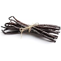 10 Vanilla Beans - Whole Extract Grade B Pods for Baking, Homemade Extract, Brewing, Coffee, Cooking - (Tahitian)