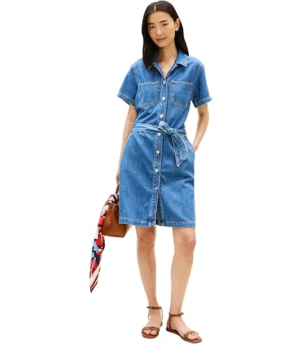 michael kors denim dress Women's Belted Mini Dress, Blue Sky Wash, X-Small at Amazon Women's Clothing store Jamie Erdahl issues statement 65% cotton/34% polyester/1% elastane Size:4 (XXS) 100+